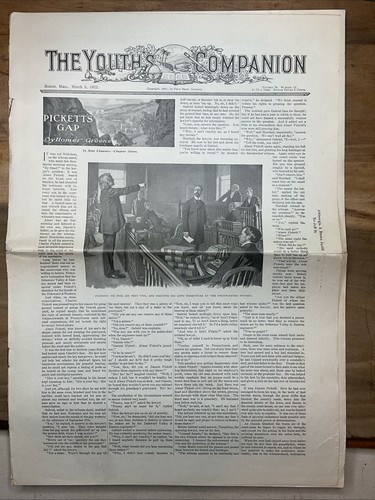 6 Mar 1902 Periódico The Youths Companion Boston MA PERRY MASON Raro B8 - Imagen 1 de 12