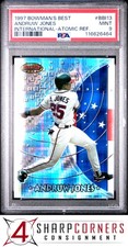 1997 BOWMANS BEST INTERNATIONAL ATOMIC REFRACTOR #BBI13 ANDRUW JONES POP 5 PSA 9