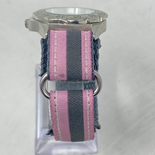 Reloj Coleman Niñas Mujeres 33mm Tono Plateado Rosa Gris Nylon Batería Nueva PEQUEÑO - Imagen 7 de 16