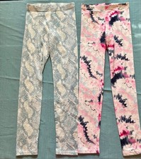 Set of 2 Girls' Old Navy Printed Stretch Leggins Size L 10/12 H4.183 