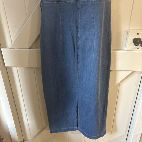 Nobody’s Child Blue Denim Cotton Midi Straps Or Bandeau Midi Dress Sz 10 NWT - Picture 15 of 21