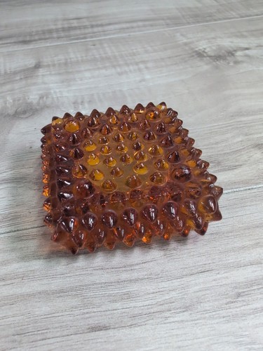 4 Fenton Glass Hobnail Bubble Salt Cellars Tea Light Holders 3 Inch Sq Vintage - Picture 9 of 12