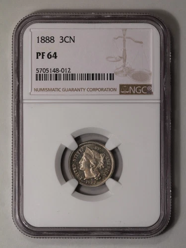 1888 Three Cent Piece - Copper Nickel 3CN NGC PR64