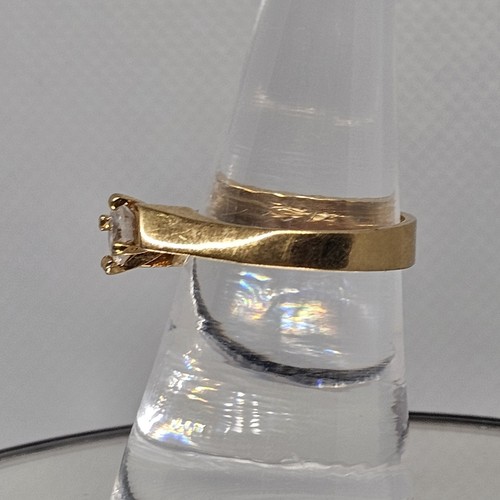 Vintage Avon Solitär CZ Ring goldfarben hohe Schulter Krappen Set Größe 7,5 - Bild 4 von 13