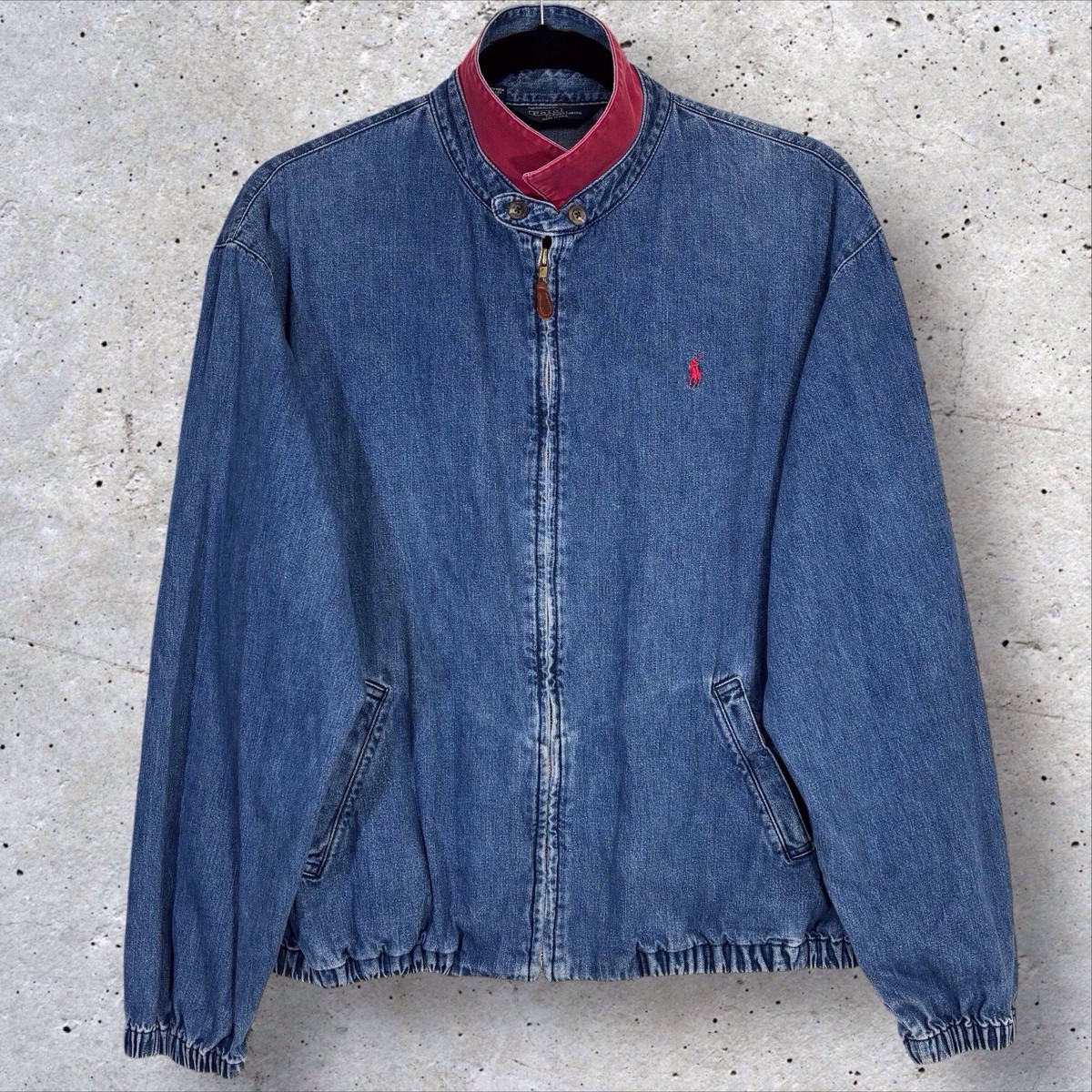 Vintage Polo Ralph Lauren Mens XL Denim Harrington Jacket