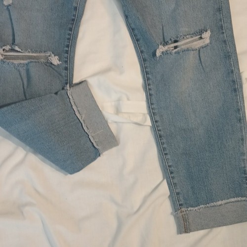 Levi's Jeans 27 Denizen Boyfriend Stretch Bündchen Distressed Straight Leg MidRise - Bild 2 von 4