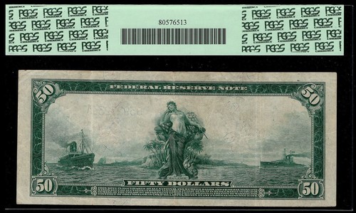 1914 $50 Federal Reserve Note New York District PCGS 35 Fr. 1030 Very Fine (FEH) - Picture 2 of 3
