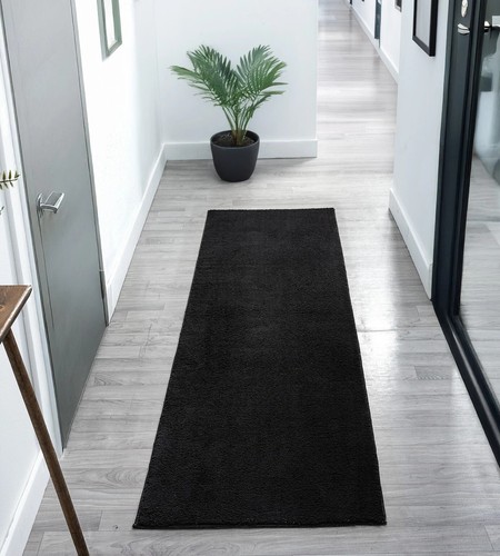 Comfy Area Rugs Washable Plain Hallway Runners Rug Living Room Low Pile Carpet - Picture 7 of 104
