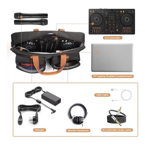 DJ Controller Bag DJ Controller Case Large Capacity With Shoulder Strap For - Picture 8 of 12