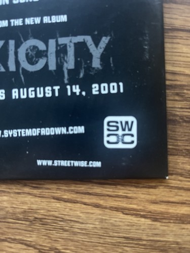 System Of A Down Toxicity Promo CD 2001 RARE - Picture 3 of 3