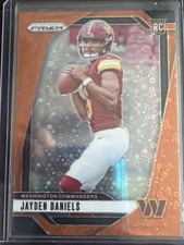 2024 Panini Prizm - Jayden Daniels #347 Orange Disco Prizm (RC) SP