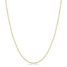 14k Yellow Gold Filled Cable Pendant Chain Necklace 1.5 mm, 22 inch 