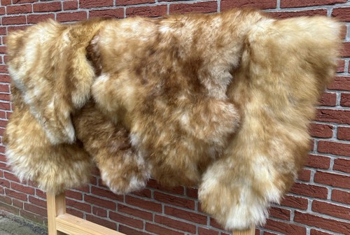 Alfombra de piel de cordero Merino piel de oveja blanco marrón flameado 2. Wahl 70cm-100cm - Imagen 6 de 6
