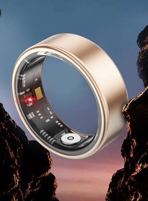 J-RING Smart Ring Women Men Size 8 Fitness Tracker SpO2 Titanium Waterproof NEW