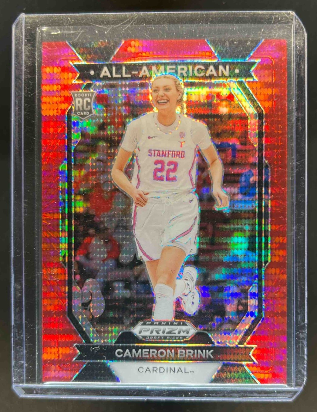 2024 Prizm Draft Picks Cameron Brink All American RC Red Pulsar #216/299