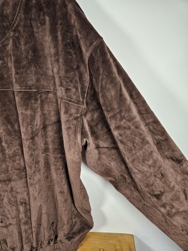 SouthPole Track Jacket Men's Large Brown Velour Full Zip New with Tags - Picture 14 of 14