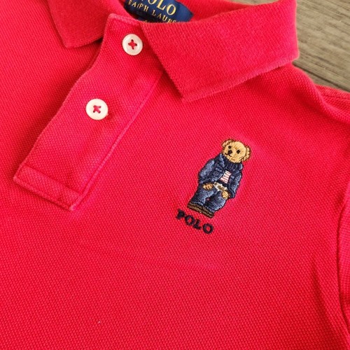 Polo Ralph Lauren Red Embroidered Bear Cotton Shirt Boys Size 4T - Picture 4 of 6