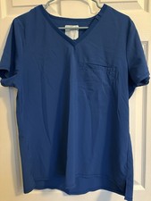 Lot of 3 Cherokee Royal Blue Scrubs Set Size Large Petite length pants