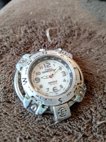 Vintage Timex Expedition Indiglo Watch With No Band Japan Movement