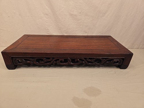 ANTIQUE CHINESE CARVED WOOD TEA TABLE RISER DISPLAY END STAND PEDESTAL ALTER VTG - Picture 7 of 24