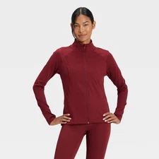 Women's Full Zip Jacket - All In Motion Maroon M