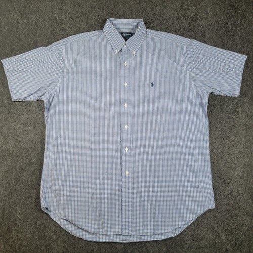 Ralph Lauren Blake Karohemd Herren Lg Blau Pony Retro Classic Preppy Academia 736 - Bild 1 von 19