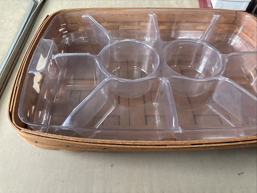 Longaberger Hostess großes Serviertablett Korb mit 10-fach geteiltem Schutz - Bild 2 von 24
