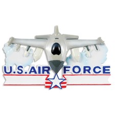 Air Force Fighter Jet Personalized Christmas Tree Ornament