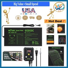 Seedling Heat Mat with Thermostat Controller Combo 10x20.75 Inch Indoor