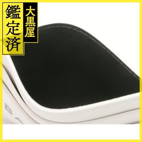 Balenciaga Porte Carte Cuir Blanc Étui Passeport Occasion Logo points de vente Compact