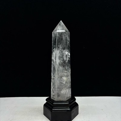 3.08LB Top Natural Clear Quartz Obelisk Crystal Energy Tower Point Reiki Heal
