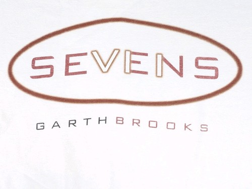 Vintage 90s Garth Brooks Size Large Sevens 1998 World Tour T-Shirt Double-Sided - Picture 3 of 8