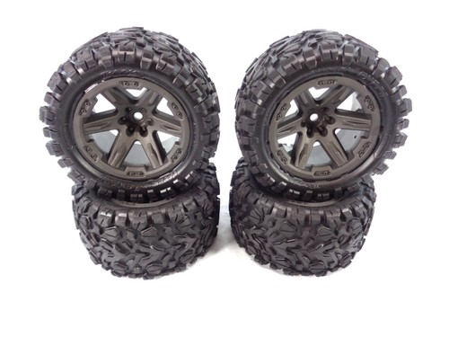Traxxas Rustler 4x4 Talion EXT Extreme Tires and 12mm Gray RXT Wheels VXL BL-2s - Picture 1 of 4