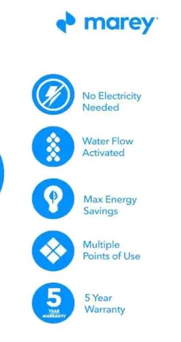 Marey Flow 1.58 GPM 42000 BTU's Liquid Propane Gas Tankless Water Heater GA6FLP - Picture 3 of 6