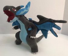Pokemon Center Original Mega Black Charizard Plush Stuffed Toy Doll
