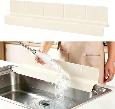 Kitchen Sink Splash Guard,  with Suction Cups,18'' & 23'', Silicone Water Guard