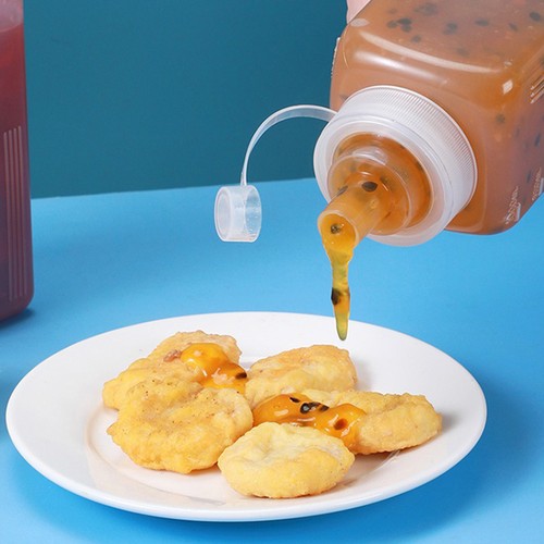 Dispenser per salse in plastica alimentare con tappo a prova di perdite bottiglia grande capacità - Foto 10 di 18