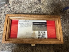Knife Display Case Arrowheads 10" x 5" Oak Solid Wood USA Pin Medal Shadow Box