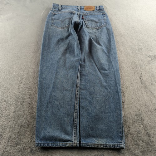 Vintage 555 Levis Jeans 33x30 (Fits 30x30) Blue 505 Relaxed Denim Made USA 90s - Bild 3 von 14