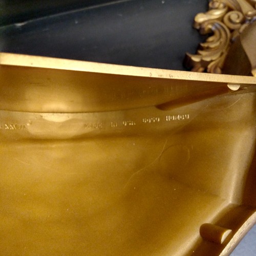 2 Gold Hollywood Regency Wall Pocket/Shelf 6050 Dart Industries - Homco - Picture 7 of 7