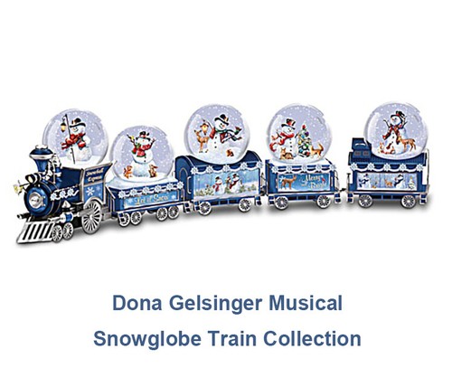The Bradford Exchange Dona Gelsinger Snowglobe treno edizione allegra e luminosa #4 - Foto 2 di 2
