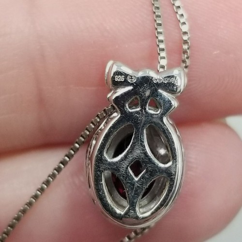 Collana catena scatola ciondolo argento sterling bianco neve incantata Disney - Foto 7 di 11