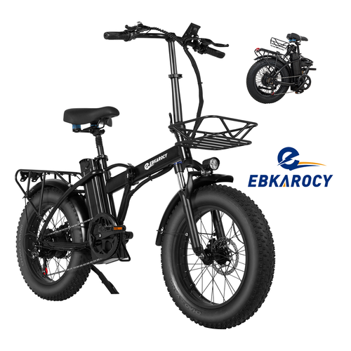 Folding Electric Bike 30 Mph 400/750W Removable Battery 7-Speed 20" eBike - Picture 1 of 18