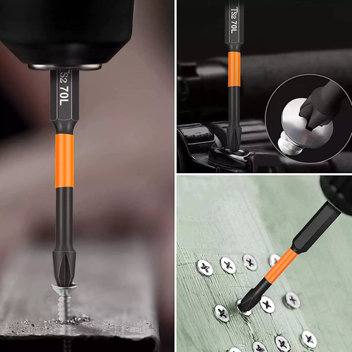 12x Magnetic Anti-Slip PH2 Impact Driver Phillips Screwdriver Drill Bit Tool Set - Picture 4 of 7