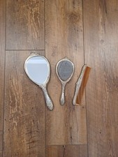 Vintage Silver Plated Mirror, Comb And Brush Set.