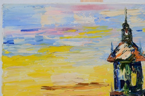 Cityscape, impressionism, oil painting, living room decor - Picture 4 of 10