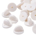 White Pin Backs & Brooch Components