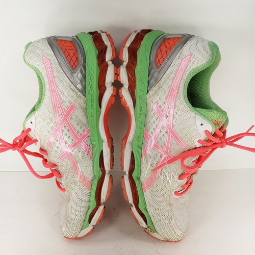 Asics Gel Nimbus 17 Damen-Laufschuhe grau grün pink Turnschuhe 8,5 M - Bild 9 von 15