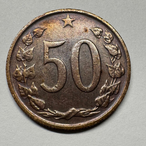1963 Czechoslovakia 50 Haleru - Beautiful Coin - #B-048 - Picture 2 of 2