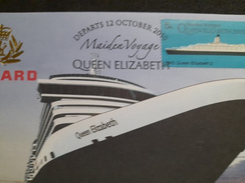 2010 Cunard Queen Elizabeth Maiden Voyage Commemorative Cover - QE2 Stamp - Picture 3 of 8